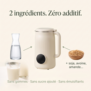 2 ingrédients, zéro additif : de l'eau et du soja, de l'avoine ou des amandes